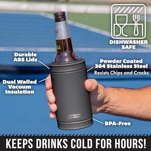 DUALIE 3 in 1 Insulated Can Cooler - 15+ Colors - Universal Size for 12 oz Cans, Slim Cans, and Bottles