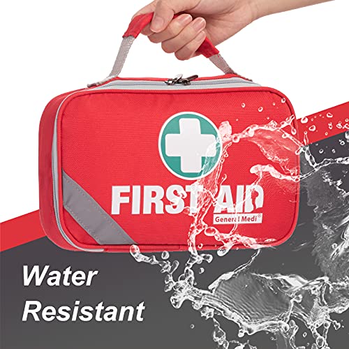 General Medi 2-in-1 First Aid Kit (215 Piece Set) + 43 Piece Mini First Aid Kit -Includes Ice(Cold) Pack, Moleskin Pad and...