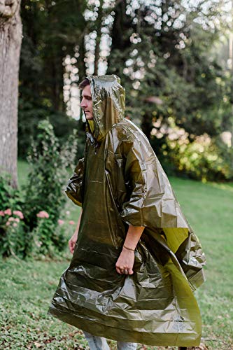 2 Pack Survival Lightweight Rain Gear Poncho Emergency Survival Cover Shelter Norwegian Military Style