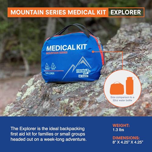 Adventure Medical Kits Mountain Series Medical Kit - Explorer - Emergency Medical First Aid Kit - For 4 People for 7 Days...