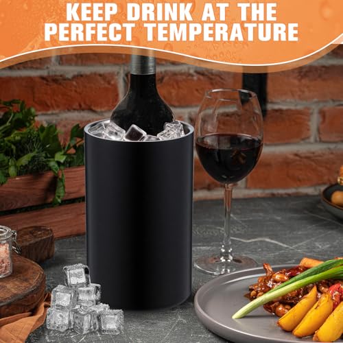Potchen 6 Pack Wine Chiller Bucket Wine Bottles Cooler Bulk, Stainless Steel Double Wall Insulated Champagne Ice Bucket fo...