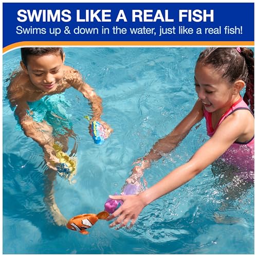 SwimWays Rainbow Reef Fish Toy, Kids Swimming Accessories & Water Toys, Learn to Swim Pool Toys for Kids Ages 5 & Up, Batt...