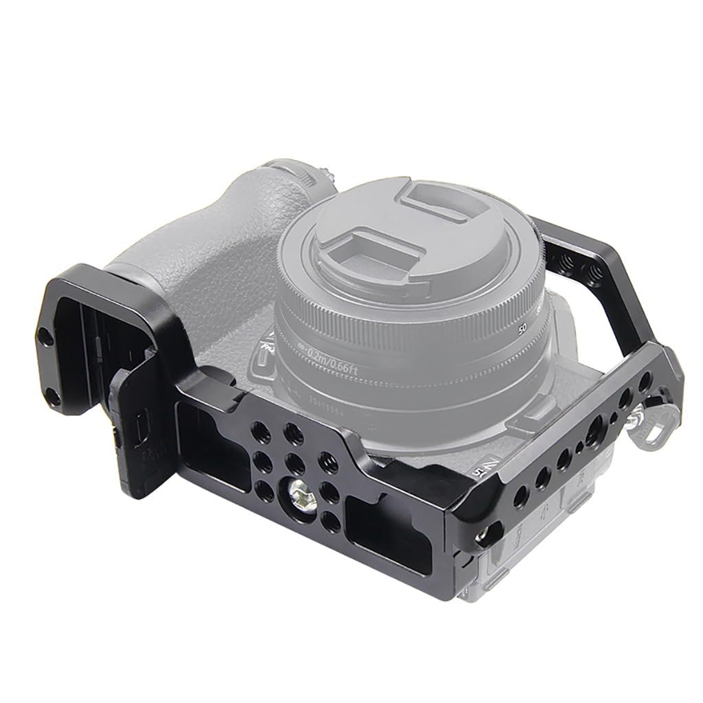 Novelgoal Aluminum Alloy Camera Cage Compatible With Nikon Z50 Protection Frame With Cold Shoe Mount 1/4 3/8 Threads Dslr Access