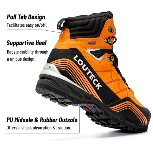 Louteck Men's Hiking Boots – Durable and Comfortable Men's Climbing Boots