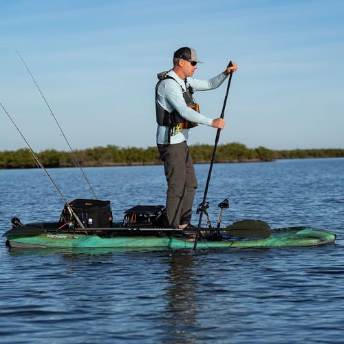 Pelican Catch Kicker 110 HDII - Sit on top Fishing Angler Pedal Kayak - Amazonia - HyDryve II Pedal System - Stable - 11 ft