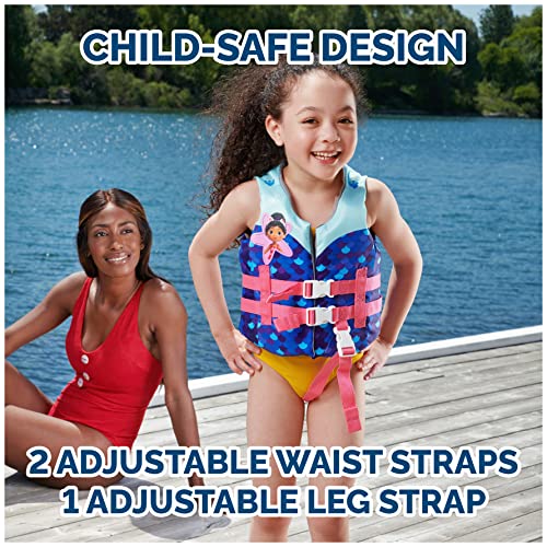 SwimWays Gabby's Dollhouse Swim Trainer Life Jacket, US Coast Guard Approved Life Vest Kids Swim Vest, Pool Floats & Life ...