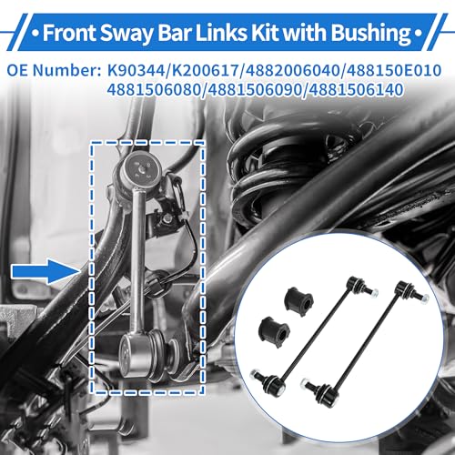 VekAuto Front Stabilizer Bar Links with 2 Pcs Bushing for Toyota Camry 2002-2006 Sway Bar Link Kits No.K90344/K200617 1 Set