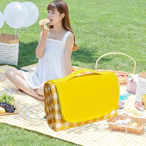 Folding Picnic Blanket for Outdoor Waterproof and Sandproof for Holiday Barbecues Concerts and Beach Camping on Grass Picn...
