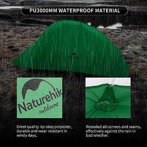 Naturehike Cloud-Up 1 Person Tent, Lightweight Backpacking Tents for One Man, Waterproof Ultralight One Person Tent for Camping Hiking Backpacking