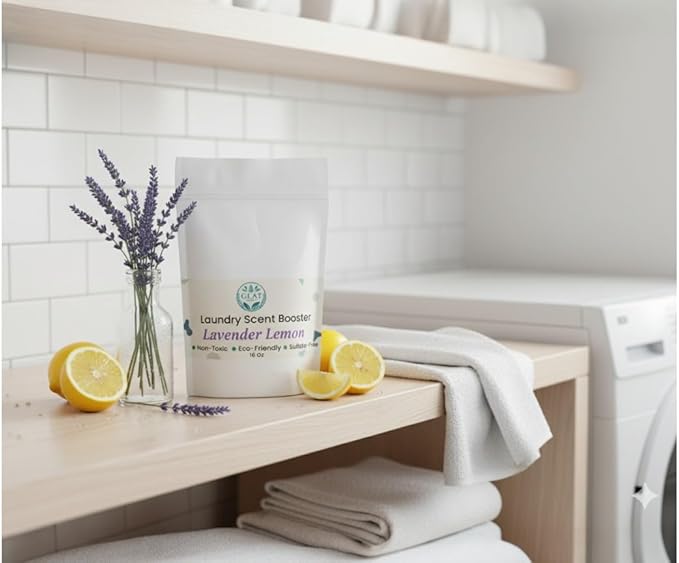 Plant-Based Laundry Scent Booster (Powder) - Lavender Lemon | Fast-Dissolving, No Residue | Natural, Calming, Long-Lasting Fresh Scent | Eco-Friendly, Dye-Free Powder | HE Safe, 16 Oz