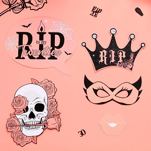 Cheereveal 24Pcs 30th Birthday Photo Booth Props, Rip Twenties Birthday Decorations, Death to My 20s Decorations for 30th ...