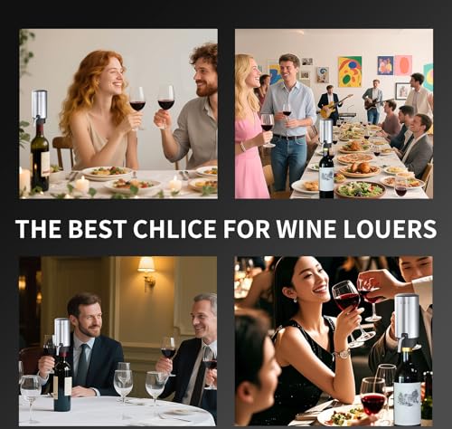Rechargeable Wine aerator Electric Wine Decanter, Automatic Wine Dispenser withStorage Base,Two Modes:long press to contin...