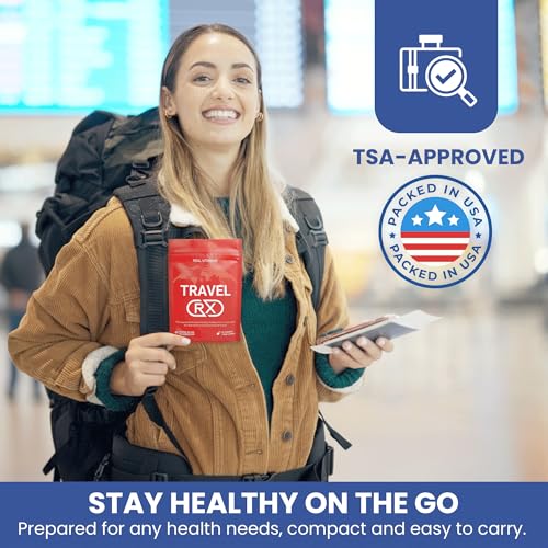 Premium Travel Medicine Kit - 37 Individually Wrapped Packets (74 Pieces) - TSA Approved OTC Meds for International Trave...