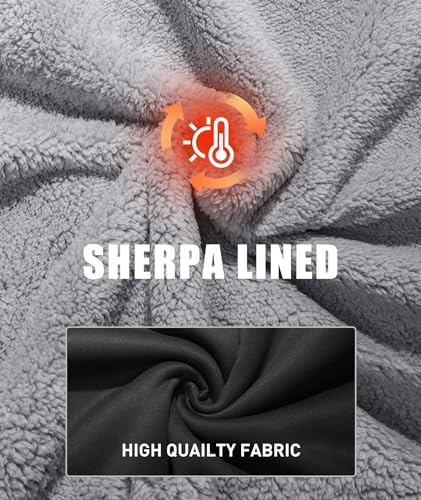 SCODI Hoodies for Men Heavyweight Fleece Sweatshirt - Full Zip Up Thick Sherpa Lined Hooded Jacket