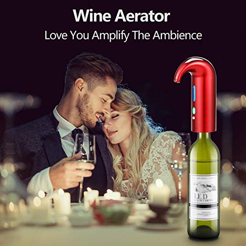 Wine Aerator Electric Wine Decanter – Easy One Touch Red & White Wine Accessories, Ideal for Beginners and Enthusiasts, Sp...