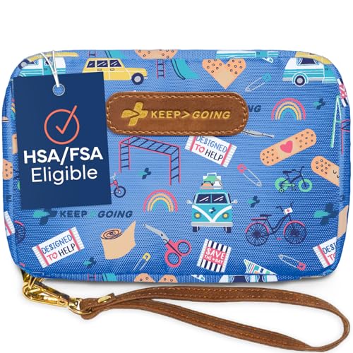 Keep Going Travel First Aid Kit Bundle of 2 Kits, First Aid Kit for Car, Home, Dorm, & Boat with Latex-Free Bandages – Tra...