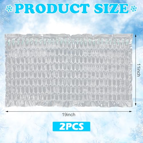 Reallnaive Reusable Freezable Ice Mat Sheets for Coolers Flexible Ice Packs for Food Trays, Cheese Boards, Deli Meats, Veg...