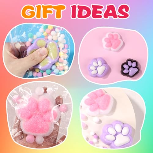 JOICEE Taba Squishy Kit, DIY Squishy Making Kit 18OZ 1:1 AB Liquid Silicone with 6 Molds for Make Your Own Super Soft Squi...