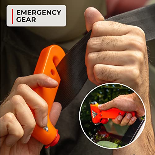 Thrive Car Emergency Kit & Roadside Emergency Car Kit - 104-Piece Set, Red Canvas Bag, Universal Fit - Jumper Cables, Esca...