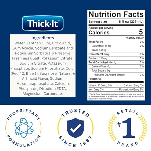 Thick-It Clear Advantage Mildy Thick Grape Drink Plus Electrolytes, Nectar Consistency, Swallowing Aid, Hydration on the G...