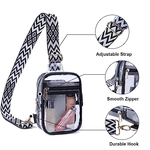 COVAX Clear Sling Bag, Clear Bag Stadium Approved for Concerts, Sports Events | Stadium Approved, for Concerts, Sports Events