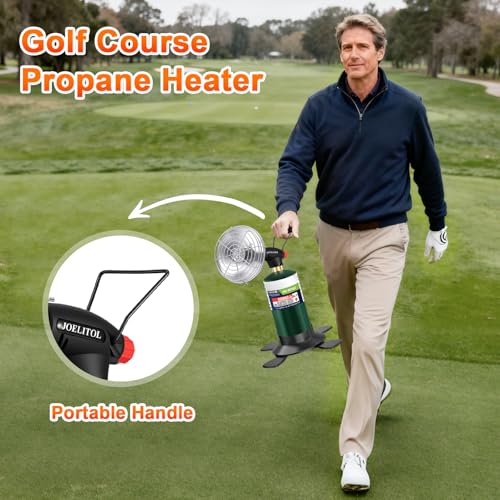 Golf Cart Heater 2 in 1 Portable Propane Heater with Self Ignition Golf Cart Cup Holder&Cylinder Base for EZGO Yamaha Club...