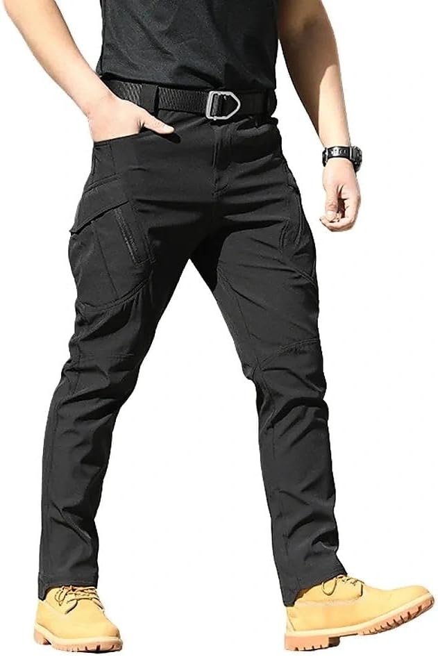 Men's Tactical Cargo Pants – Water Resistant, Lightweight Work & Hiking Pants with Multi Pockets, Belt Not Included