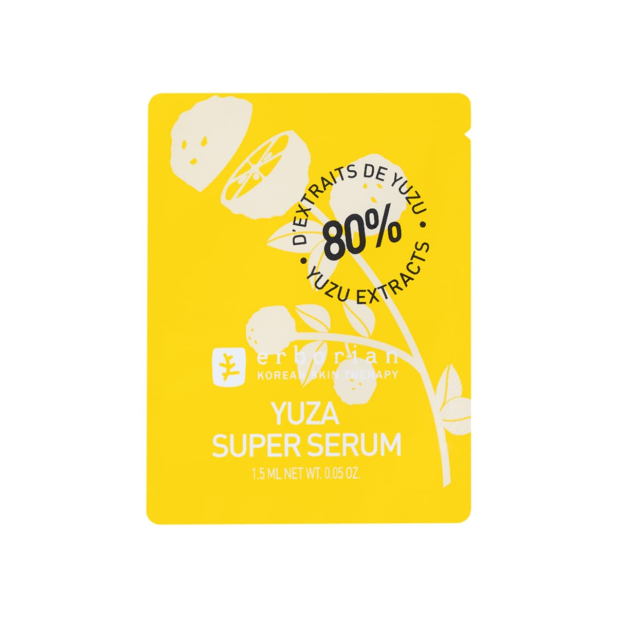 Erborian Yuza Super Serum Facial Serum with Yuzu Extract & Vitamin C for Radiant & Toned Skin - Nourishes, Moisturizes & Protect