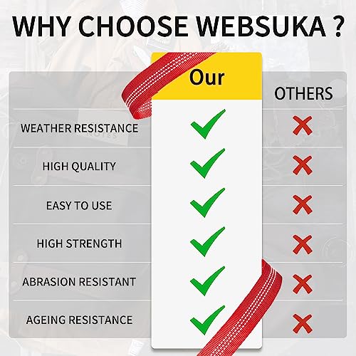 WEBSUKA Double-Sided Reflection Polyester Webbing Strap 5+Colors 1"– 25Yards Heavy Duty Webbing Roll, Flat Webbing for Nig...