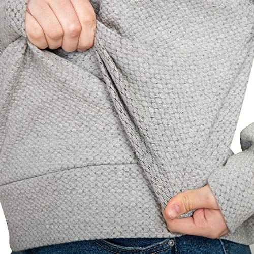 foco Women's Team Logo Soft Gray Woven Fashion Long Sleeve Hoodie