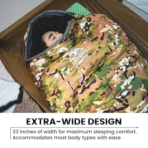 OneTigris Light Patrol 4 Season Mummy Sleeping Bag, 32°F Cold Weather Camping Bags for Camping Hiking Backpacking, Surviva...