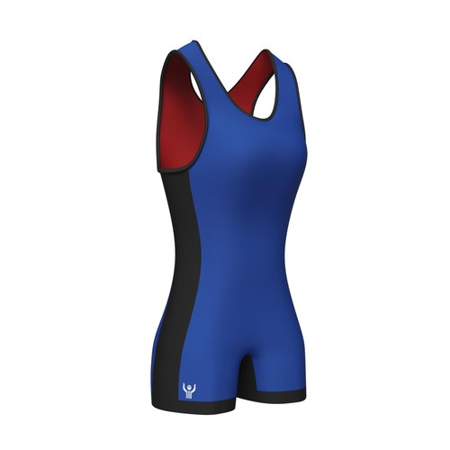 Great Call Athletics | Womens Reversible Wrestling Singlet | International Red Blue Freestyle Greco Roman Uniform Girls (Girls Medium)