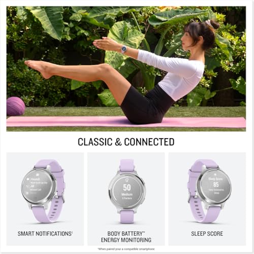Garmin Lily® 2 Active, Small and Stylish Smartwatch, Built-in GPS, Hidden Display, Patterned Lens, Up to 9 Days Battery Li...