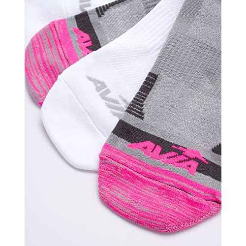 Avia Womens Low Cut Socks - 6 Pack Cushioned Performance Stretch Moisture Wicking Athletic No Show Socks for Women (4-12)
