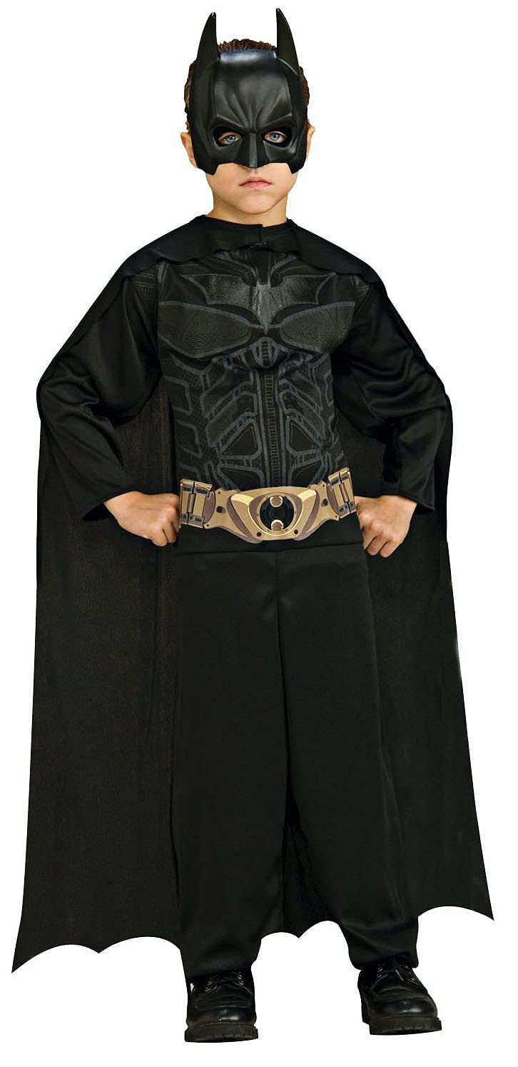 Imagine by Rubies The Dark Knight Rises: Batman Children's Action Suit with Cape and Mask Black, Medium, 4866