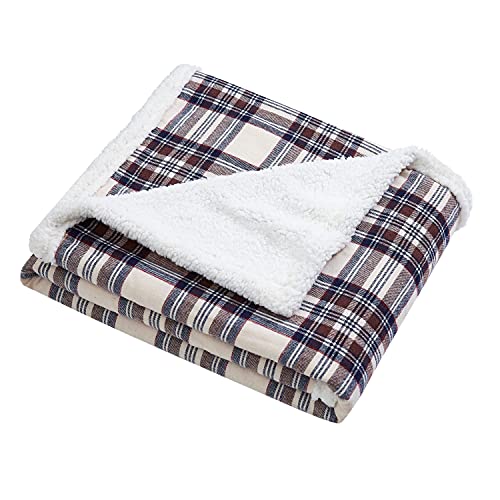 Eddie Bauer - Blanket, Soft Reversible Sherpa & Brushed Fleece Bedding, Perfect for Lounging, Dorm Essentials (Edgewood Pl...