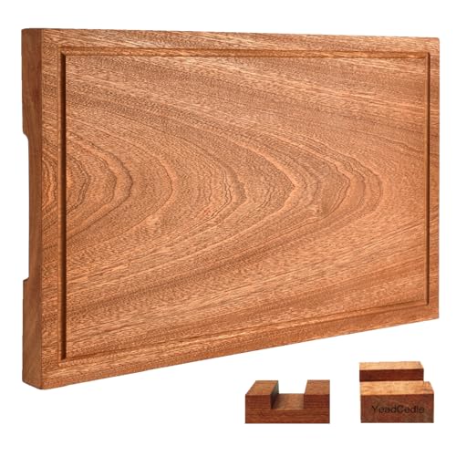 Wooden Cutting Boards For Kitchen Real Solid Sapele Wood Chopping Board One Piece Thick Hard No Glue Non Toxic With Juice ...