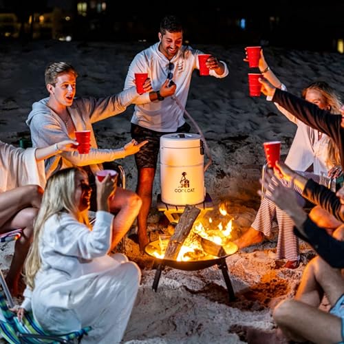 CoolCat 2-Gallon Electric Cooler Beverage Dispenser | Battery-Powered & Rechargeable Insulated Drink Dispenser with 24-Hou...