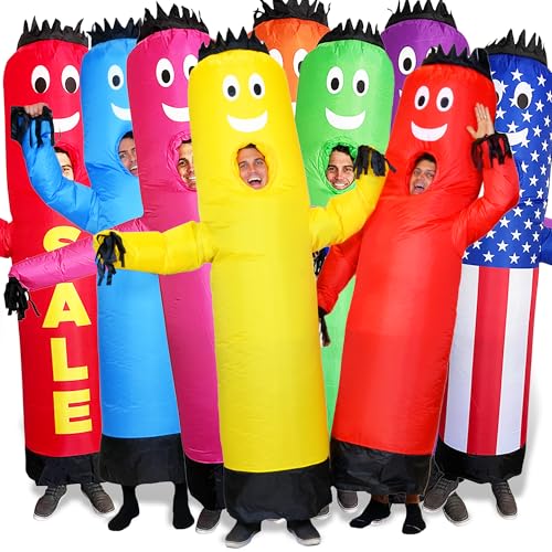 LookOurWay Inflatable Tube Man Costume - Wacky Wavy Arm Guy Funny Inflatable Halloween Costume for Adults
