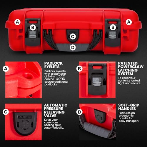 NANUK 910 Waterproof First Aid Kit 146pcs – Durable, Pre-Stocked First Aid Emergency Kit with Bandages, Tick Removal Tool,...