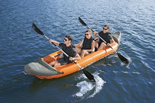Bestway Hydro-Force 12'6" x 39" Rapid X3 Inflatable Kayak Set | Fits Up to 3 Persons | Includes 2 Aluminum Paddles, 1 Hand...