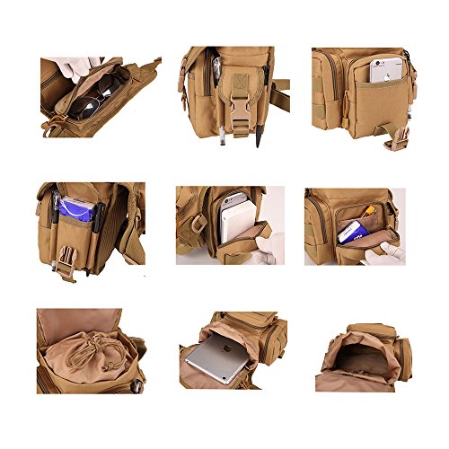 Multi-Purpose Tactical Drop Leg Bag Tool Fanny Thigh Pack Leg Rig Military Motorcycle Camera Versipack Utility Pouch, Blac...