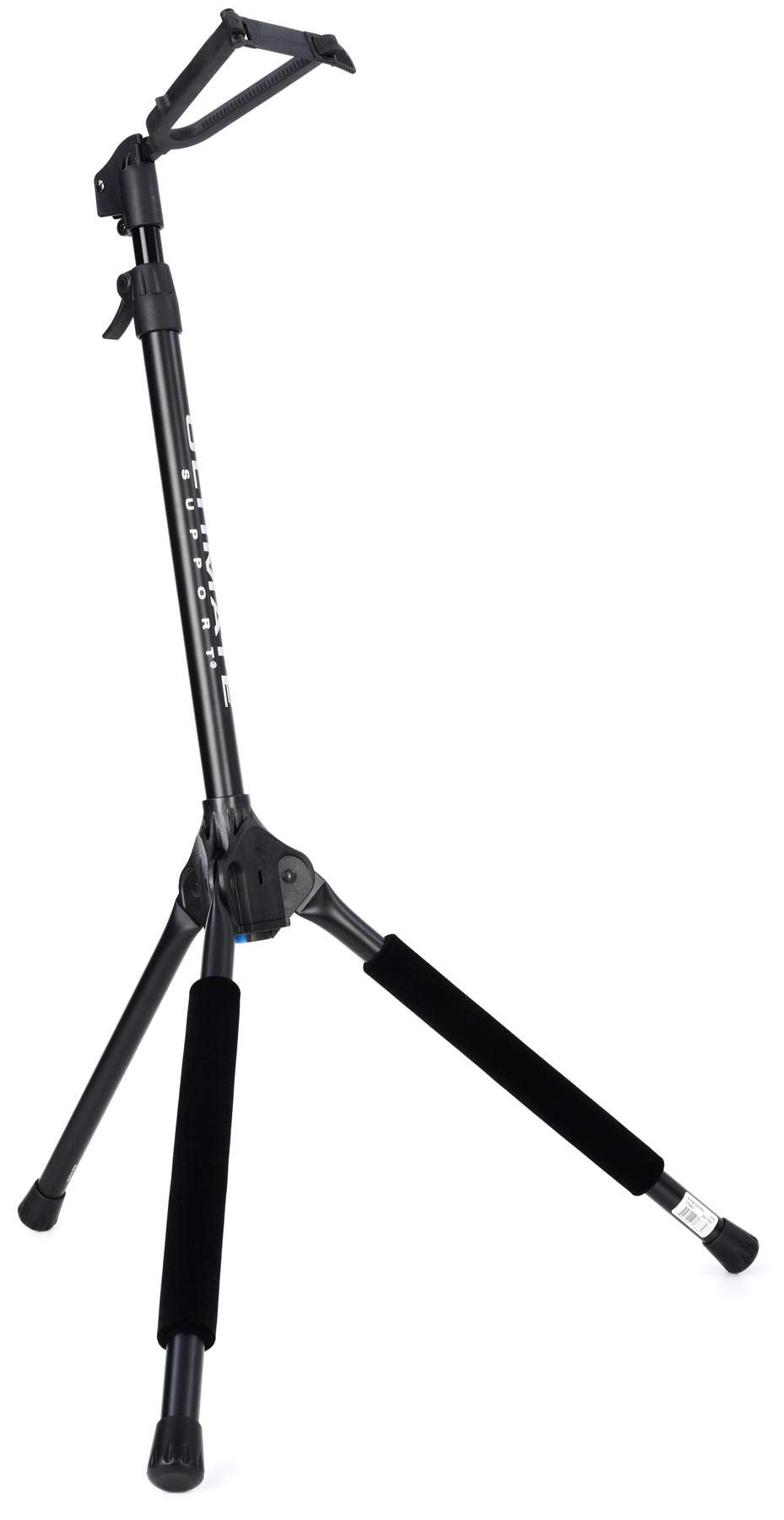Ultimate Support Gs-100+ Genesis Series Plus Guitar Stand W/ Locking Legs, Hanging Yoke, And One-Touch Lock Mechanism