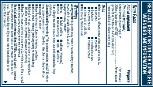 Advil Liqui-Gels Pain Reliever and Fever Reducer, Pain Medicine for Adults with Ibuprofen 200mg for Headache, Backache, Menstrual Pain and Joint Pain Relief - 80 Liquid Filled Capsules(Pack of 2)