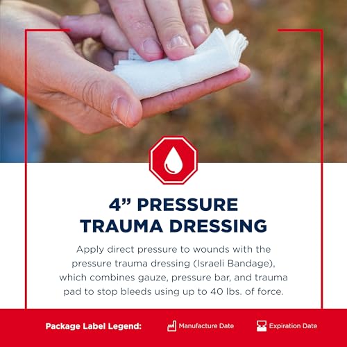 Adventure Medical Kits Trauma Pak III with QuikClot & QuikClot Gauze 3" x 2’ - Medical Kit with Gloves, Gauze, Dressing & ...