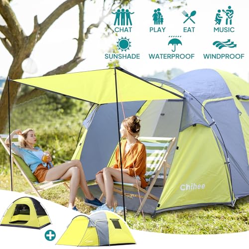 Chihee Camping Tent 3 Person Double Layered Dome Tents Large Capacity 4 Seasons Travelling Backpacking Beach Outdoor Shelt...