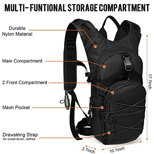 G4Free Outdoor Tactical Backpack with G4Free Hydration Pack Sports Runner Hydration Backpack