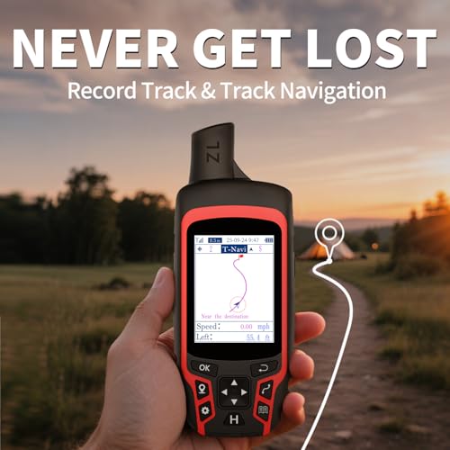 NiesahYan A6 Handheld GPS for Hiking, Rugged Waterproof GPS Navigator with 20 Hrs of Battery Life, 2 Navigation Mode, 2.4"...