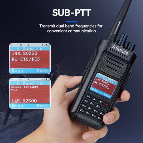 Retevis Ailunce HD2 Ham Radio, HD1 New Version, DMR Handheld Radio, Digital Analog Two Way Radio, 500K Contacts, 3200mAh B...