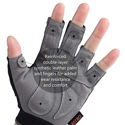 BASSDASH Astro Fishing Gloves Men’s Women’s Fingerless Gloves for Game Fishing Kayaking Paddling Sailing MTB